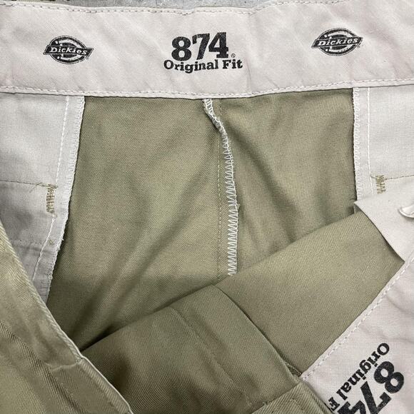Dickies Pants Mens 38x32 Khaki 874 Original Fit Work Chino Durable Twill Classic - Picture 3 of 6